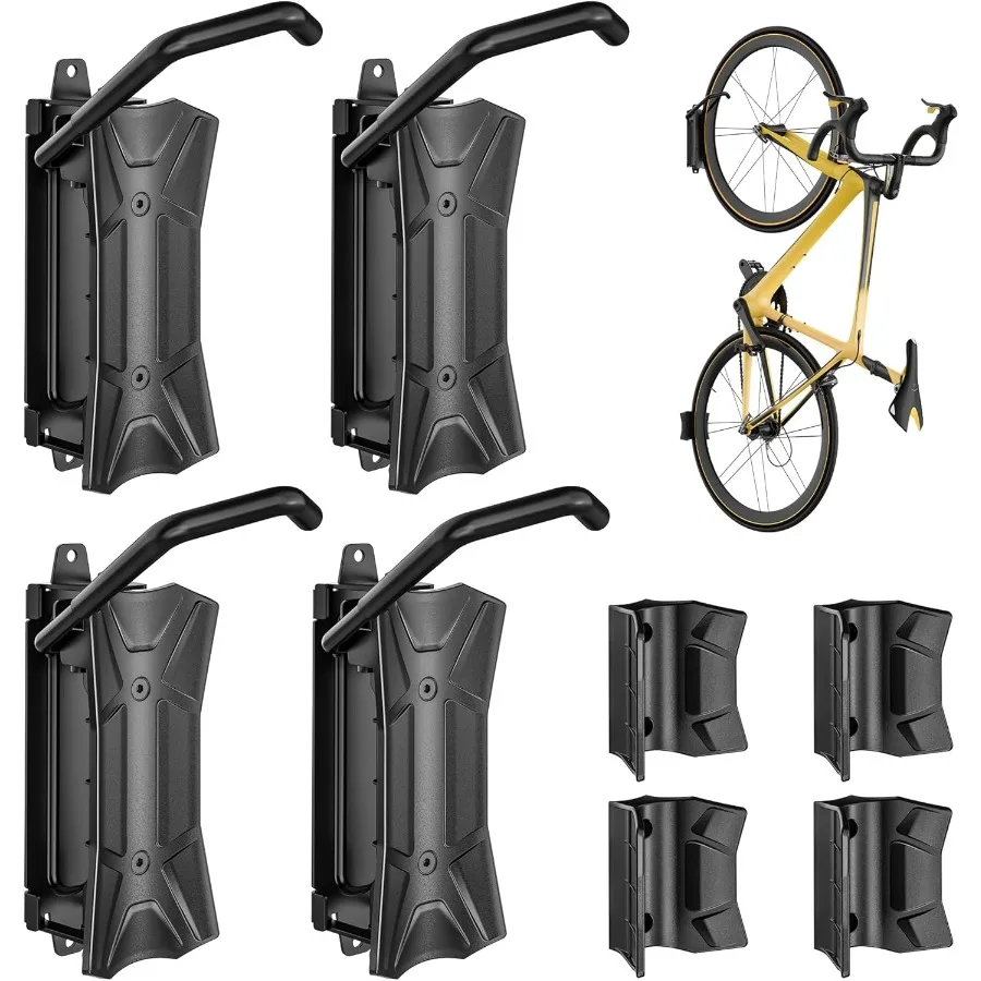 

Heavy duty Bike Wall Mount Swivel Bike Wall Hanger Holds Up to 77lbs Space-Saving Bike Rack Garage Bike Storage for Bedroom Hom