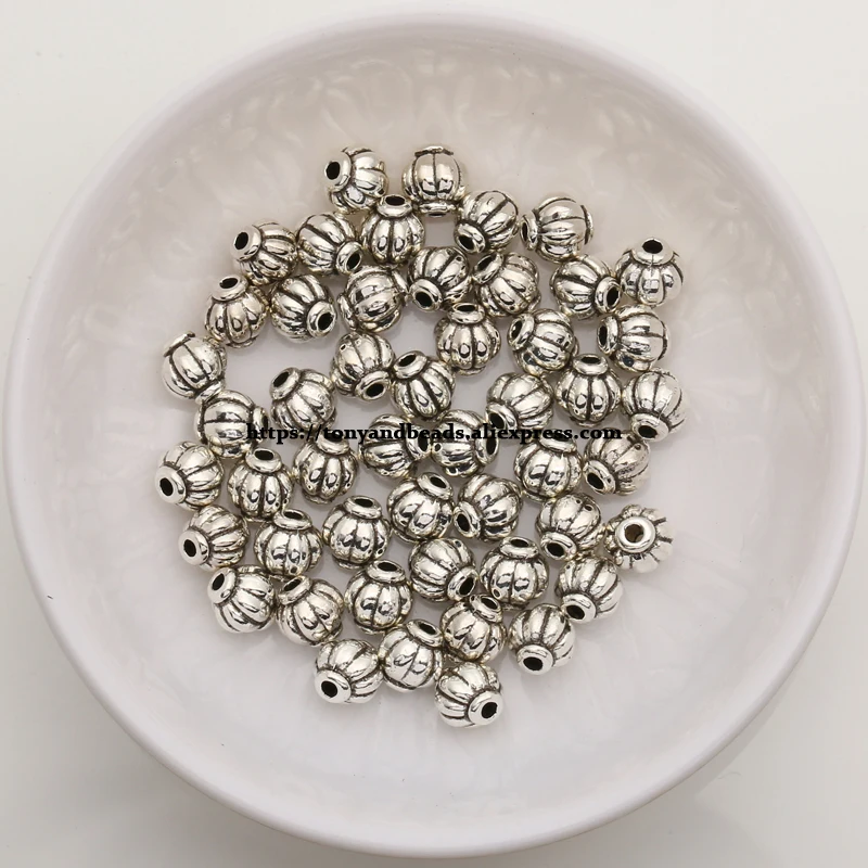 (50Pcs / Lot !) Zinc Alloy Tibetan Antique Silver European Charm Spacer Beads For Jewelry Making Size 4x4mm ZN1115B