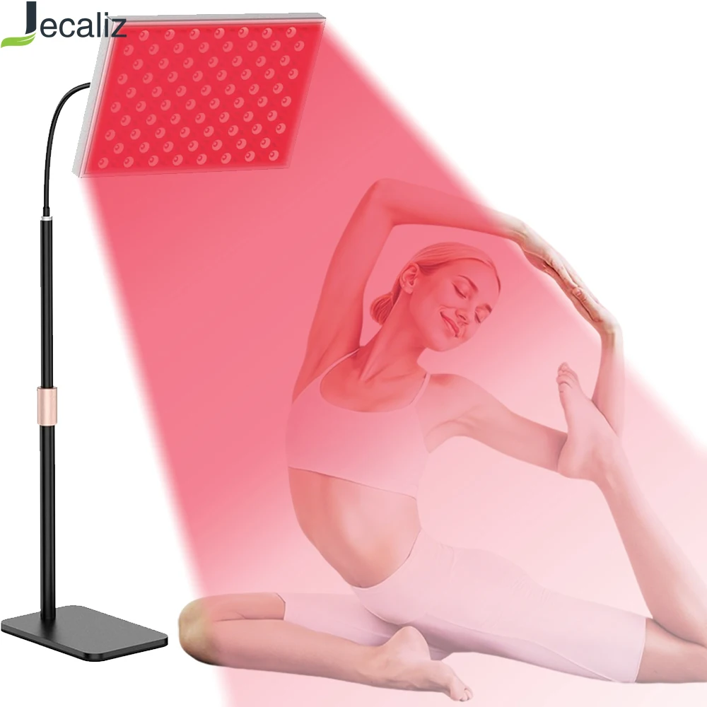 45W Red Light Therapy Panel with Stand, 660nm & 850nm LED for Full Body Face Skin Care, Anti-Aging and Pain Relief Home Device