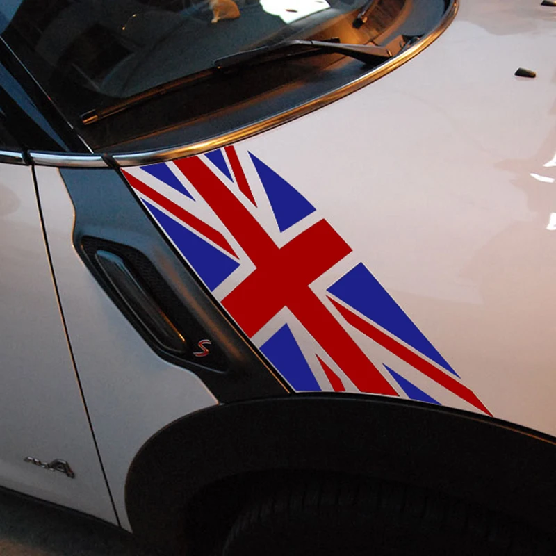 

Union Jack Car Auto Hood Scratched Sticker Engine Cover Decal For M Coope r R 60 Country R 61 Pace man Car Styling Accessories