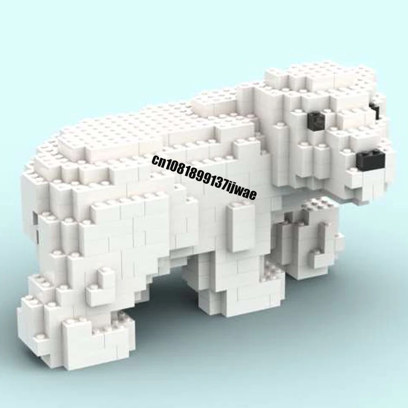 

680PCS Adorable Miniture Polar bear sculpture Shaped Building Block Model Set DIY creative ideas Kids Toys Birthday Gift