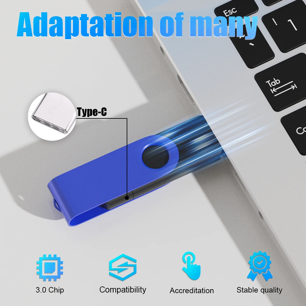 جديد TYPE-C 2 في 1 USB2.0 محرك فلاش 16 جيجابايت بندريف 128 جيجابايت ذاكرة عصا 64 جيجابايت القدرة الحقيقية 32 جيجابايت 4 جيجابايت 8 جيجابايت قرص USB سلسلة مفاتيح مجانية