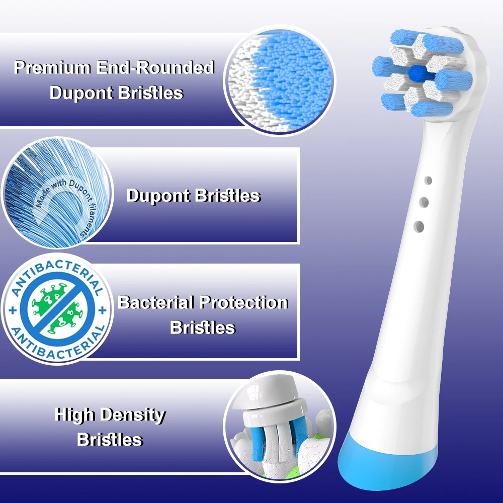 Compatibile con le testine di ricambio per spazzolino elettrico Ultimate Clean serie Oral-B iO 3/4/5/6/7/8/9/10, confezione da 12