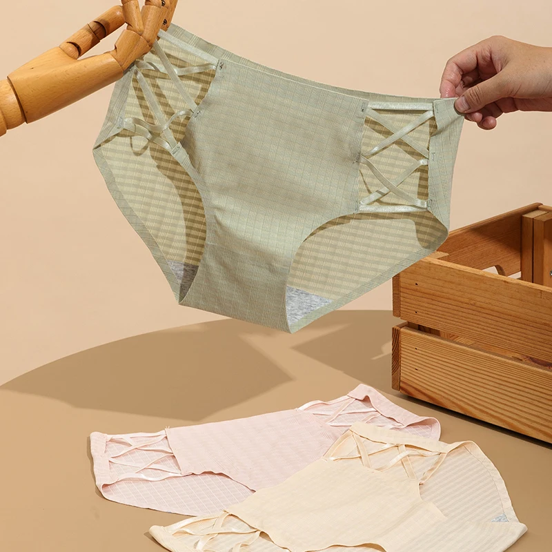 

5PCS/Set Summer Solid Color Cotton Panties Female Underpants Sexy Hollow-carved Thin Panties For Women Briefs Underwear Lingerie