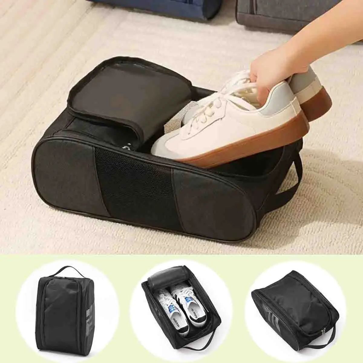 

1-2PCS Shoe Bag Outdoor Travel Portable Waterproof Sports Shoe Bag Mesh Breathable Men's and Women's Football Shoe Storage Bag