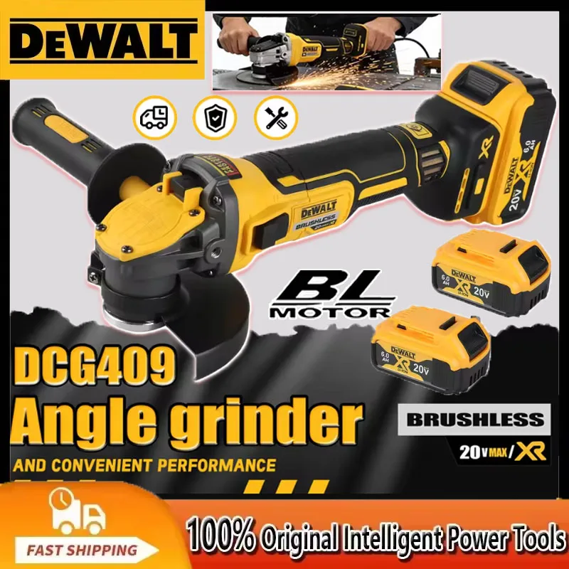 DCG406Dewalt  Angle Grinder 125MM Brushless Cordless Cutting Machine Impact Polisher Machine 9000RPM 18V Rechargeable Power Tool