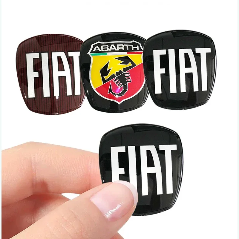 Car front and rear logo grille logo Replace sticker Accessories For Fiat Abarth 500 Tipo FR Panda Argo Freemont Viaggio Bra