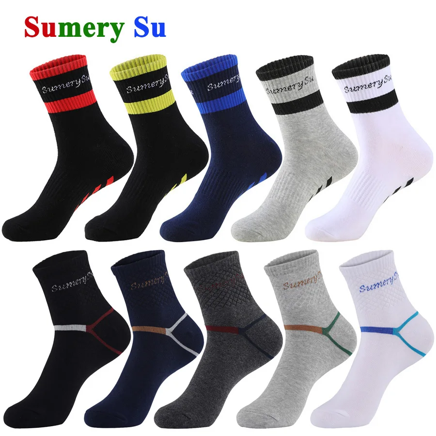 5 Pairs/Lot Running Socks Men Sports High Quality Cotton Colorful Outdoor Cycle Casual Breathable Long Sock Male Gifts 5 Styles