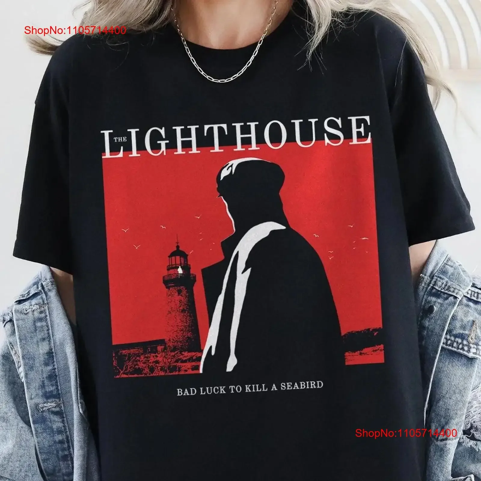 The Lighthouse T Shirt Robert Eggers Horror Movie Movies vintage Washed homme Stylish fashion Stretched Comfortable Unisex
