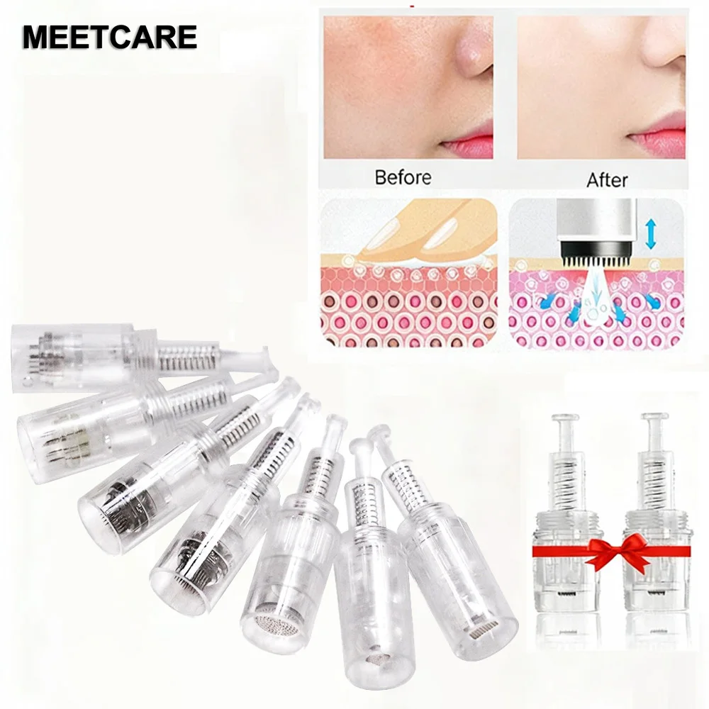 Schraubpatronennadel 50/100 Stück Ersatzspitzen für Derma Pen Microneedling 9-polig 12-polig 24-polig 36-polig 42-polig Runde 3D 5D-Nadeln – Detail 1