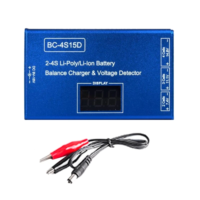 1Set BC-4S15D Battery Lipo Li-Ion Balance Charger Voltage Detector Fit For RC Battery