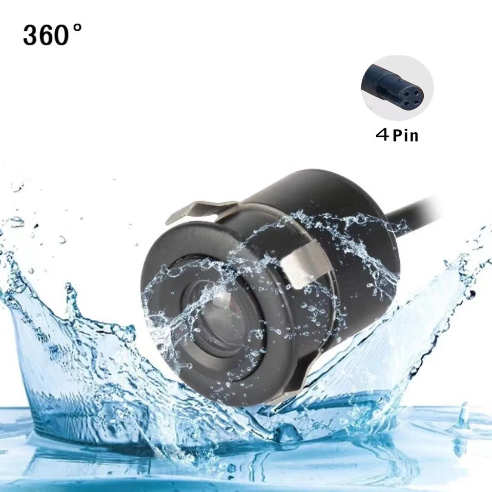 Round 18.5MM reversing camera tachograph 4-pin rear camera using car Starlight night vision full wave lens - Image 2