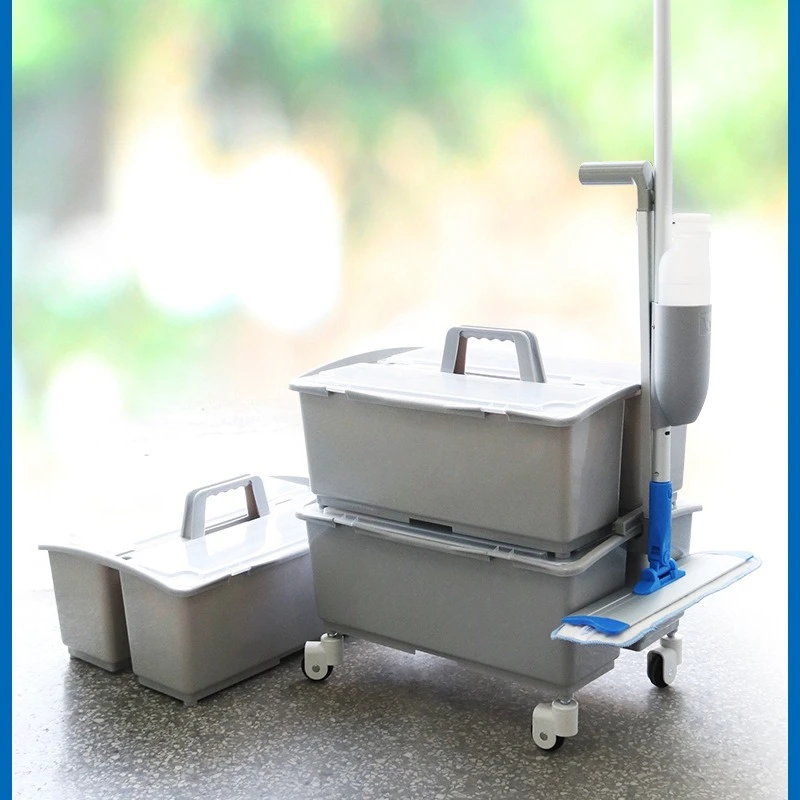 

Spray cleaning cart, storage bucket, mop cleaning bucket, thickened plastic cleaning bucket with wheels