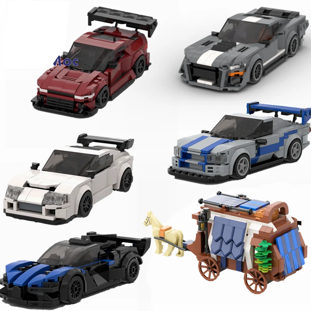LEQUMOC Technical Car Sportscar Skyline Camper Van Model MOC Set Building Blocks Kits Toys for Gifts Car Bricks