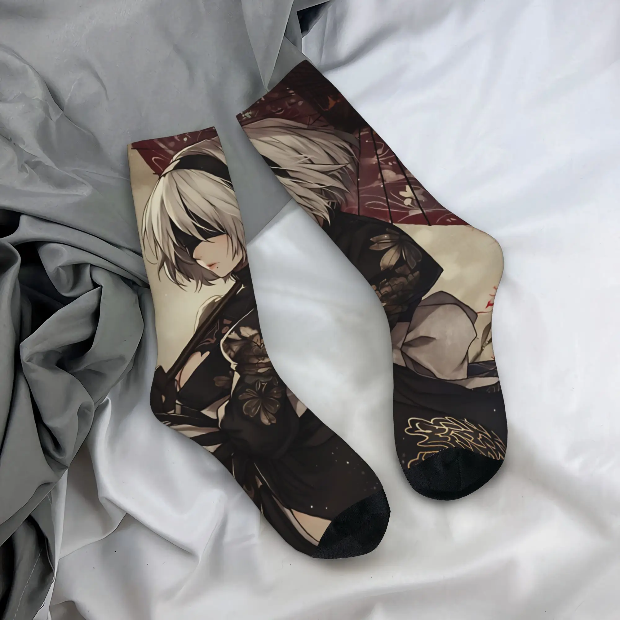 Nier Automatas  Stockings Men  Socks Comfortable Harajuku Socks Winter Cycling Anti-Slip Design Socks Gift