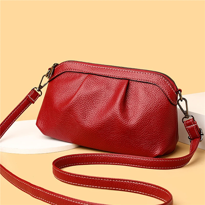 Leisure Simple Ladies Crossbody Bag Ladies Crossbody Bag New Fashion Shoulder Strap Soft Leather Shoulder Bag