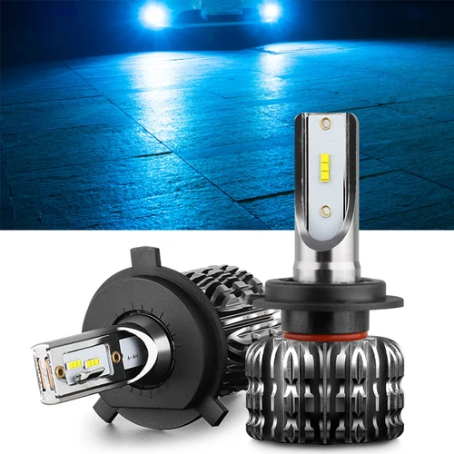 BraveWay H11 Bombillas LED para bombillas de coche faro automático H3 H4 50W HB3/9005 BH4/9006 LED H4 10000LM Led H1 H7 Azul hielo