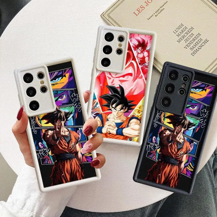 Soft Shell Phone Case for Samsung Galaxy S21 S24Ultra S22 S25 Ultra S25 Edge S20FE S24 Plus S23 FE Dragon Ball Son Goku