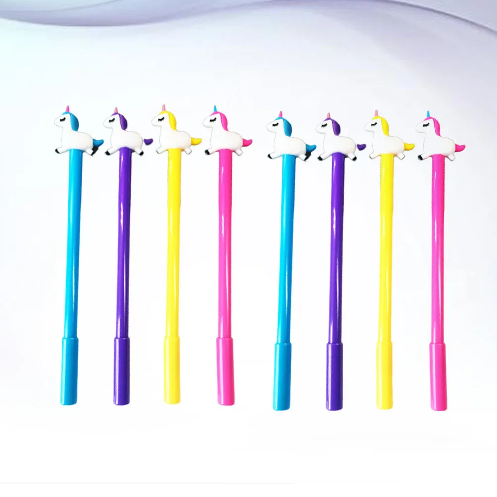 8Pcs Gel Pens Smooth Gliding Fine Point Wear Resistant Creative Black Ink Pen for Students and Professionals