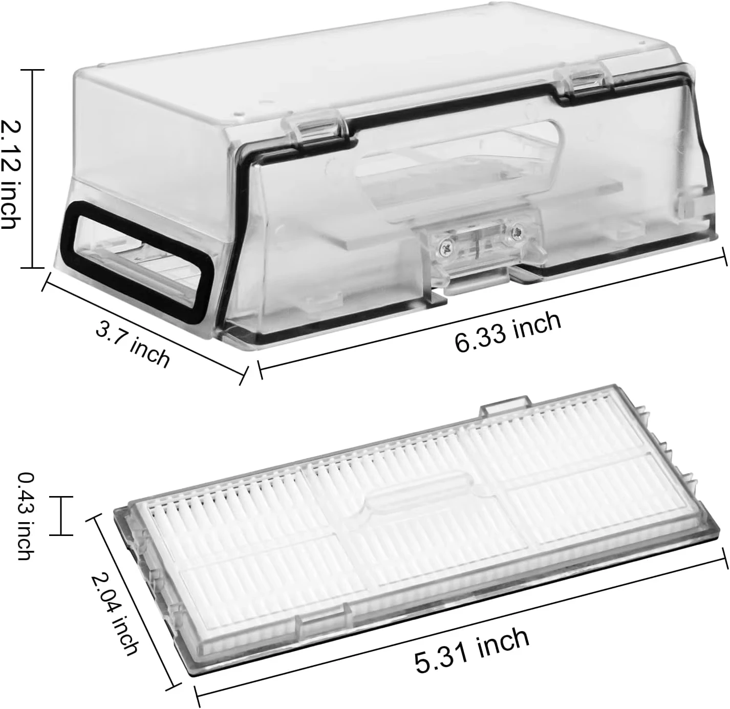 ل Roborock S7 S70 S75 T7s plus T7s صندوق الغبار 100% قطع غيار فلتر Hepa الأصلي لملحقات المكنسة الكهربائية الروبوتية