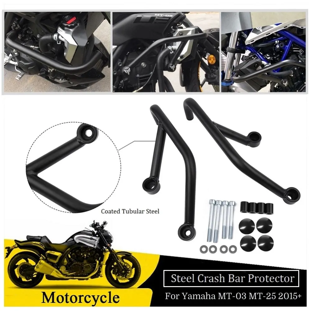 Motorcycle Crash Bar Engine Guard Frame Bumper Protector For 2015-2023 Yamaha MT03 MT25 MT 03 25 MT-03 MT-25 Falling Protection