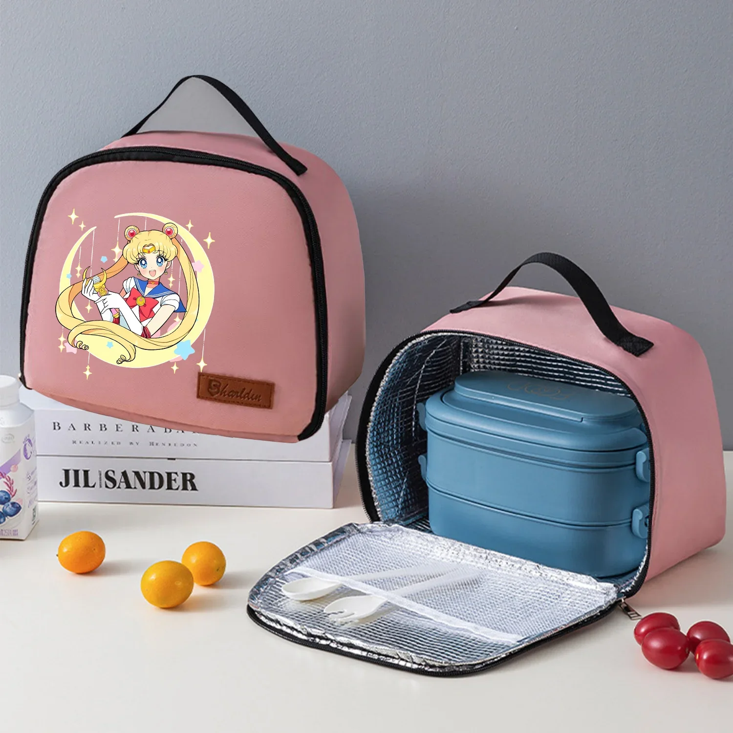 Sailor Moon Lunch Bag Insulated Meal Bags Anime Lightweight Portable Student Supplies Children Handbag Thermal Food Storage Pack