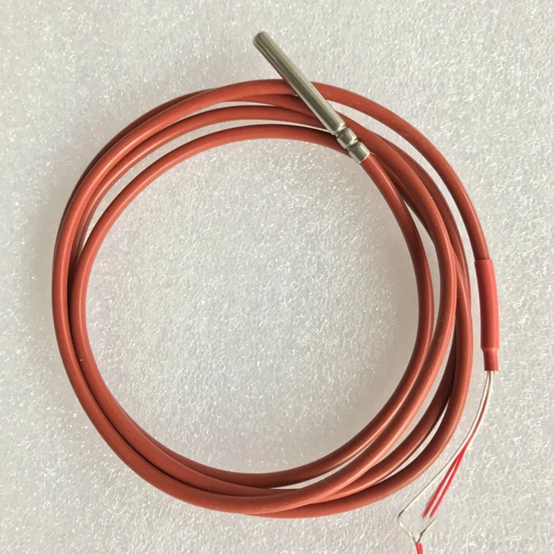 10X 2 Wire PT1000 Temperature Sensor Thermistor Silicone Gel Coated 1.5Meters Probe 45Mm X 5Mm -50-180 Centigrade Rtds