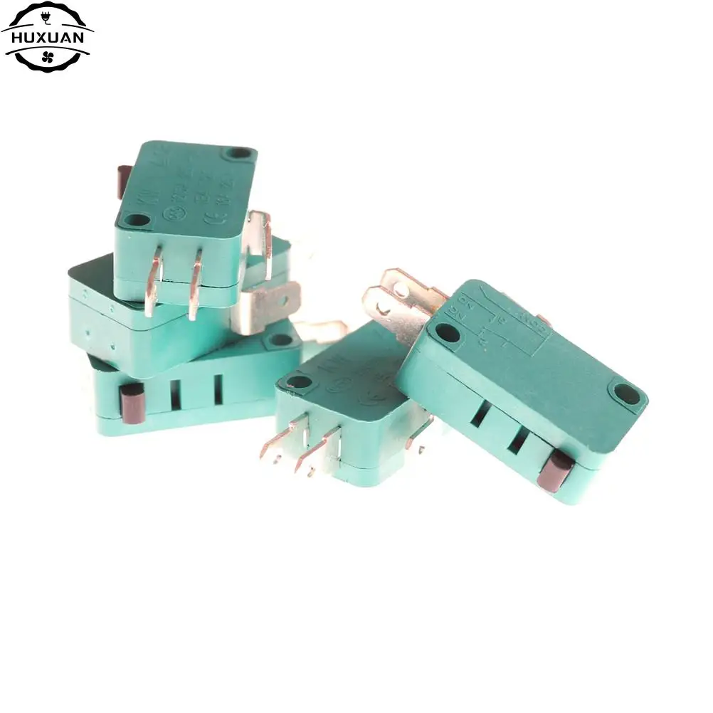 5pcs Micro Limit Switches 16A 250V 3 Pins SPDT Micro Switch Arc Roller Lever Touch Switch Microswitch 2pcs V-156-1C25