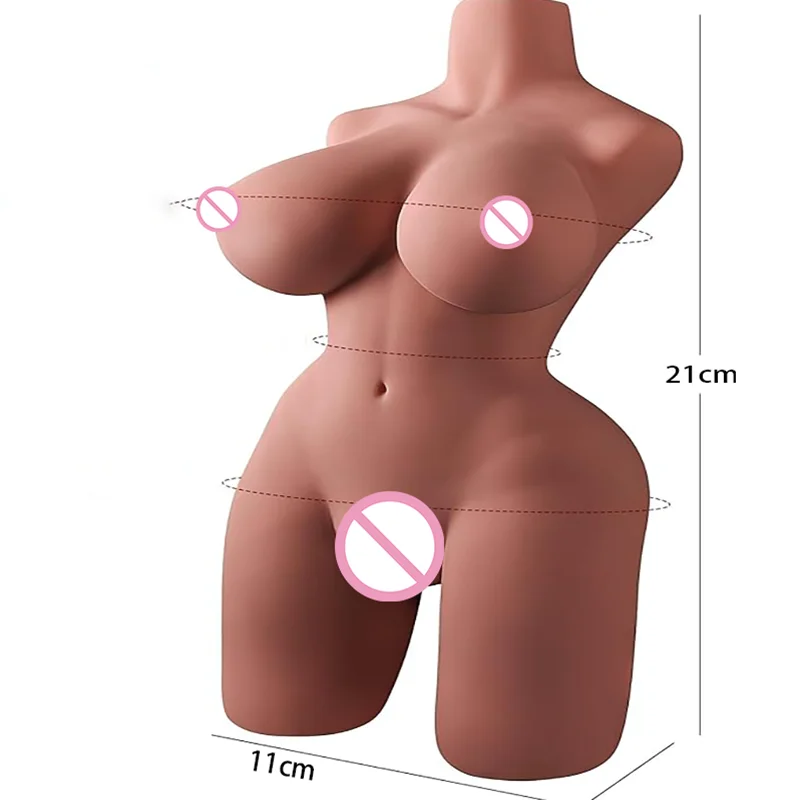 Small sized male adult simulation sex doll, male sex half body doll, realistic female torso, with realistic vaginal texture chan
