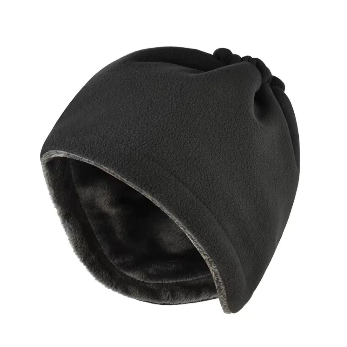 Winter Warm Neck Warmer Men Women Cycling Outdoor Hiking Skiing Fleece Mask Adjustable Drawstring Plush Soft Unisex Neck Gaiter