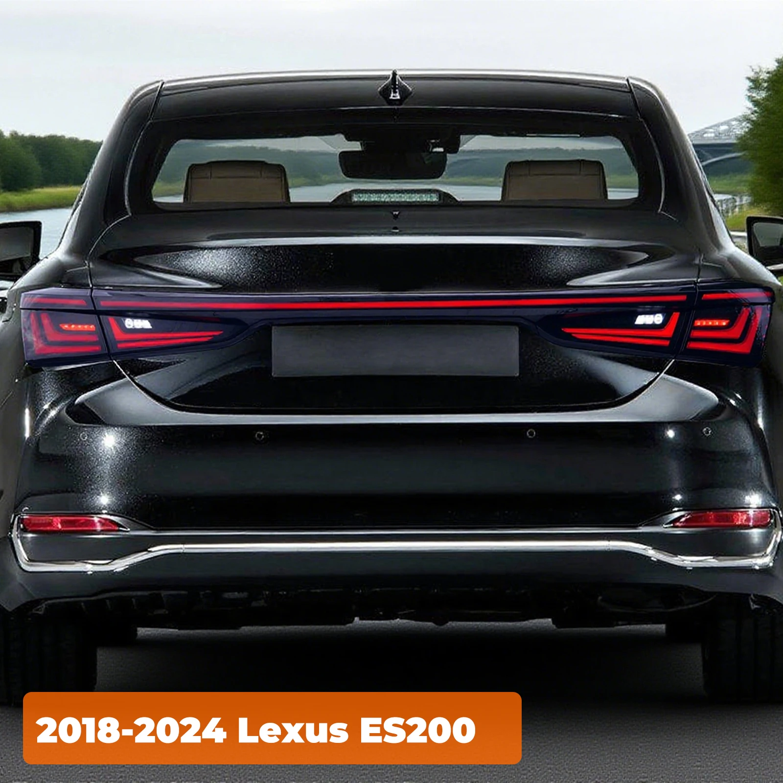 

For Lexus ES200 2018-2024 LED Taillights with Dynamic Animation Turn Signal,Plug & Play