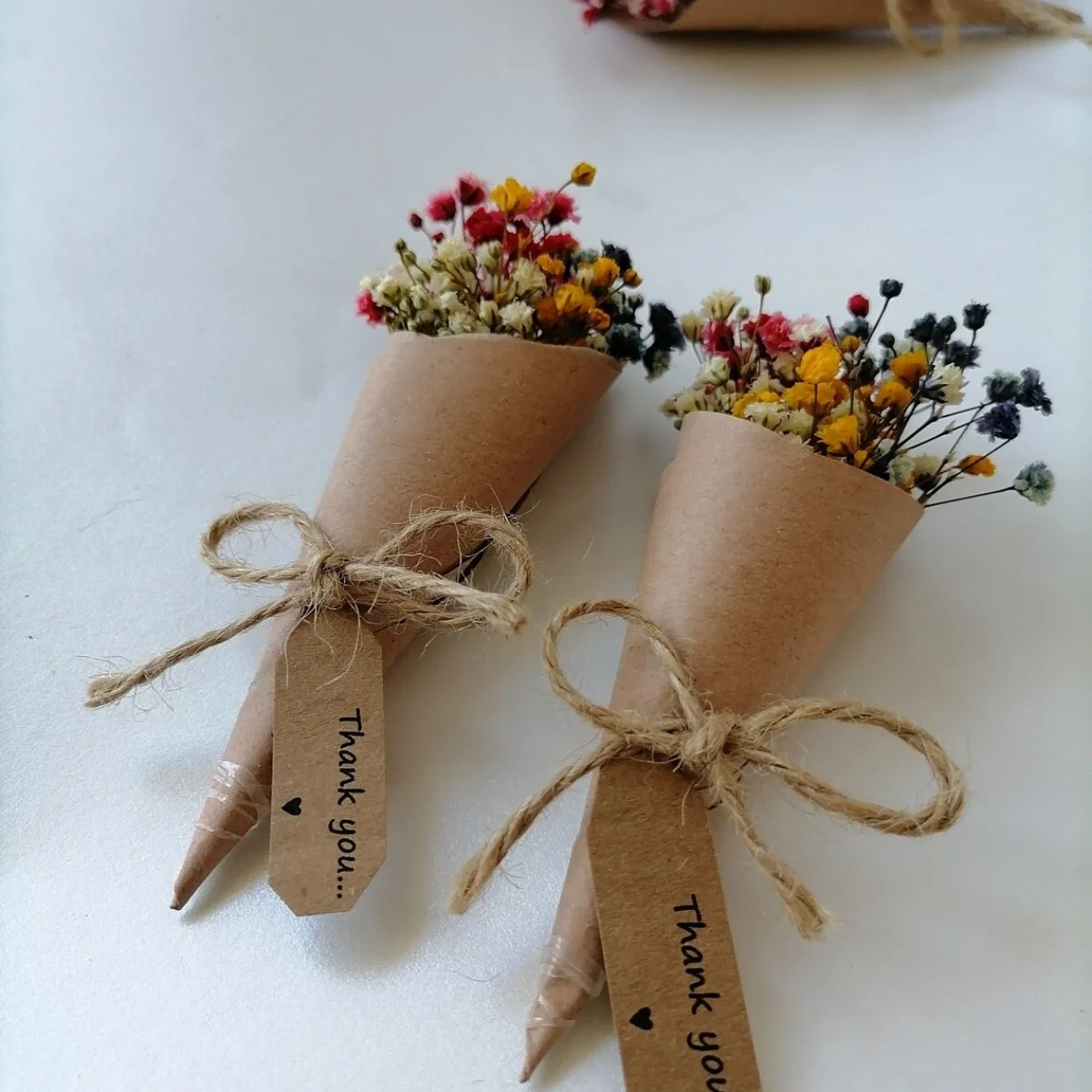 

Dried Flower Magnet Favors: Rustic Rainbow Mini Bouquet, Wedding Party Guest Bulk Gifts