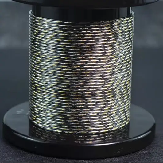 26AWG سبائك البلاديوم الذهبية والفضة + الفضة النقية المطلية مع كابل سدادة الأذن DIY من الجرافين الذهبي