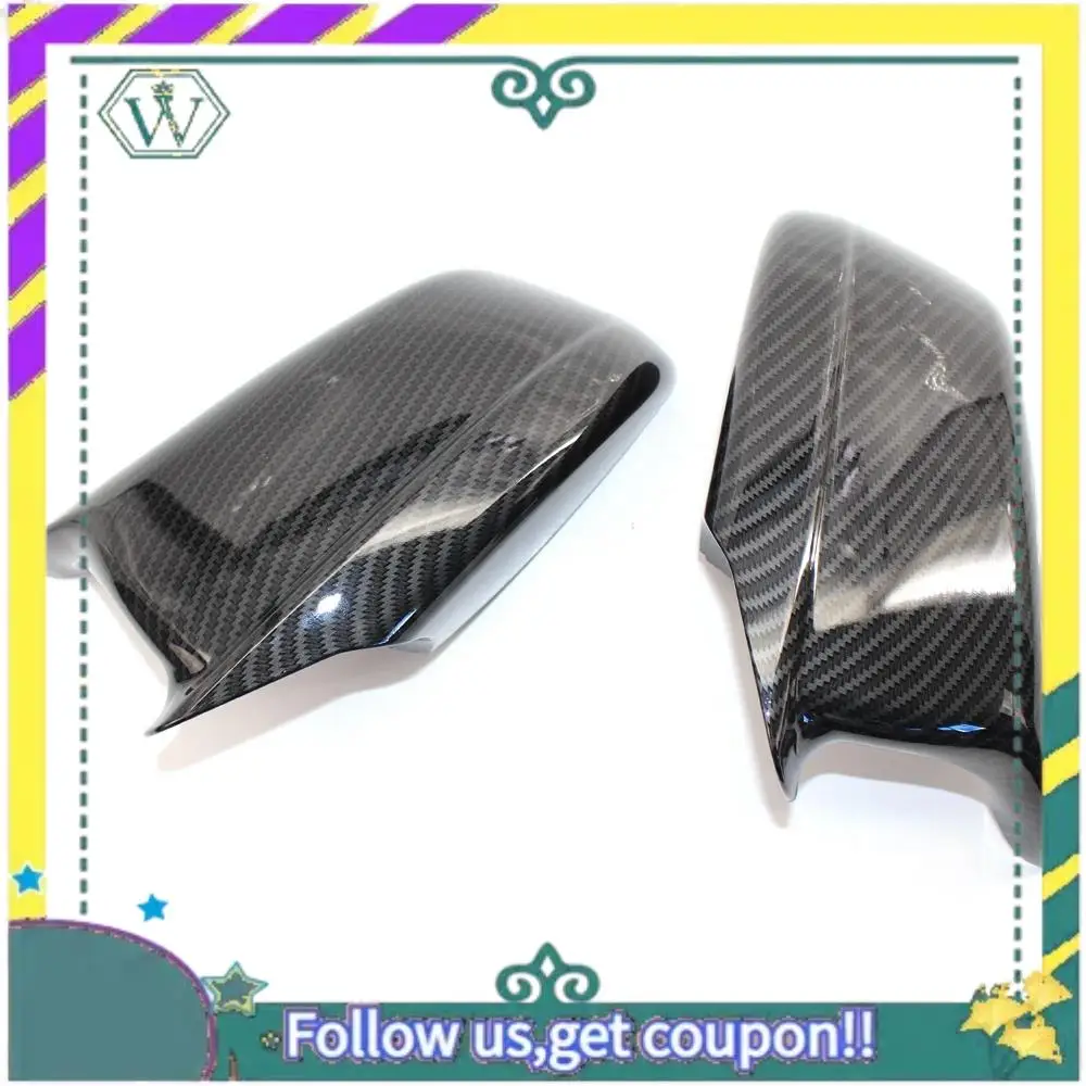 

Upgraded 2 Pair Mirror Covers For Bmw 5 Series F10/F11/F18 Pre-Lci 11-13 Mirror Caps Stickers Covers, Black & Carbon Fiber