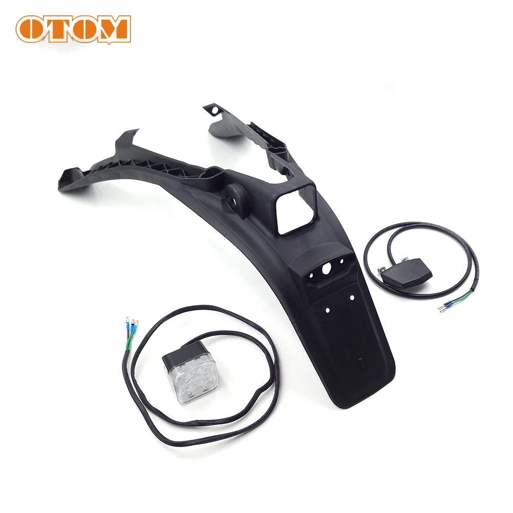 OTOM Motorcycle LED License Plate Light Taillight Rear Fender Stand Mudguard Mount Bracket Assembly For HUSQVARNA FC FE FX TC TE