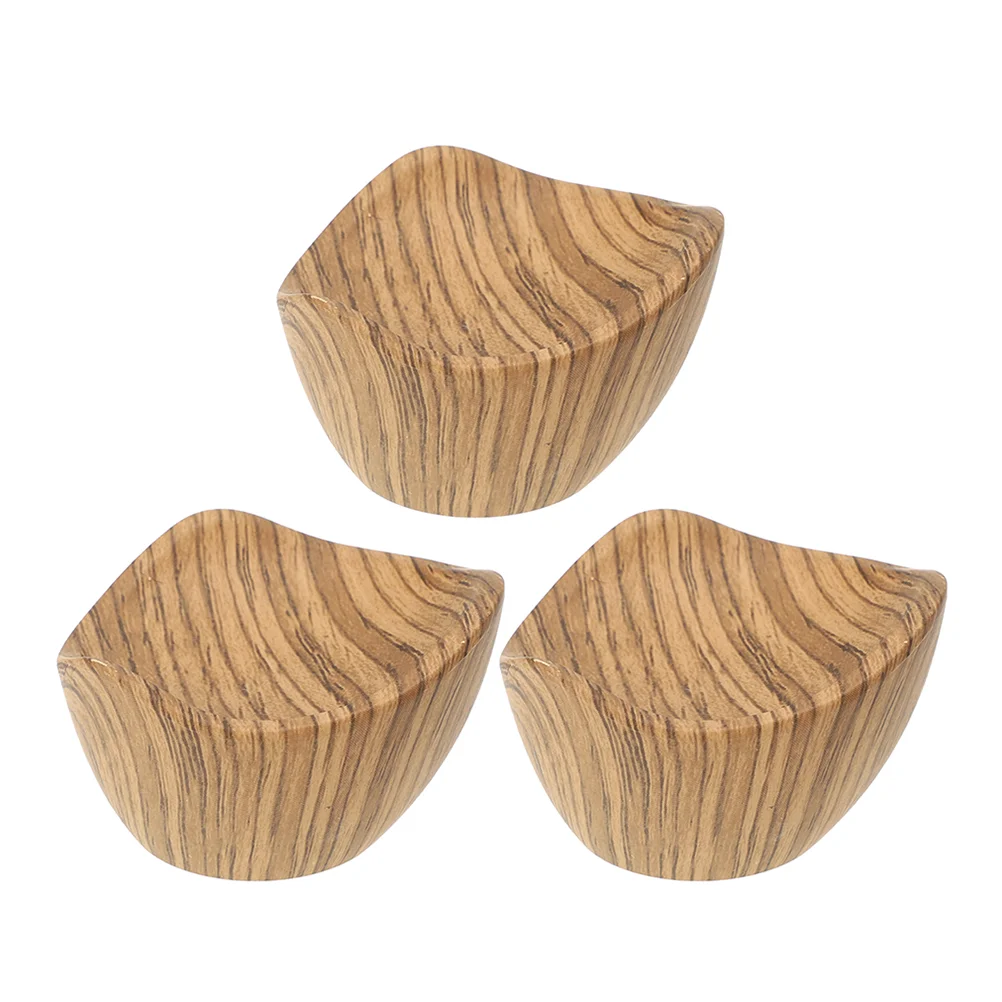 3 Pcs Wood Grain Pot Lid Handle Universal Cover Pan Knobs Bakelite Grip Cabinet Replacement Handles Holding Drawer Dresser Caps