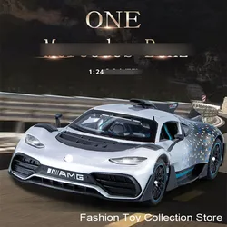 1: 24 Ben-one Alloy Car Model High Simulation Diecasts Toy With Sound and Light Pull Back Vehicles Decoration Toys For Kids