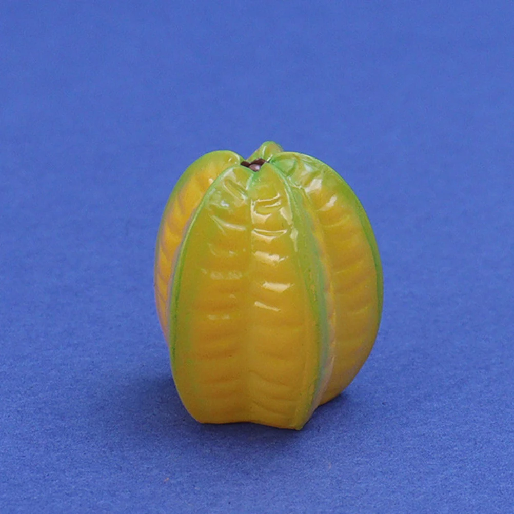 

6 Pcs Artificial Carambola Model Toy Fake Yellow Decor Miniature Fruit Slice Realistic Resin Photo Prop Home Display Educational
