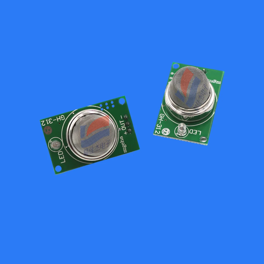 2pcs/ GH-312 detection of smoke, liquefied gas, alcohol, etc. Power-on preheating automatic detection of smoke sensor module