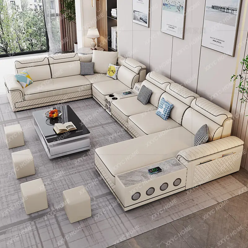 Disposable latex multifunctional sintered stone technology fabric sofa simple modern living room large and small apartment