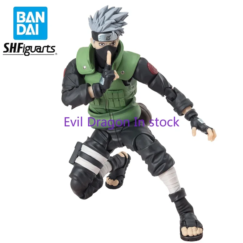 Bandai Original S.H.Figuarts Hatake Kakashi NARUTOP99 Edition Action Figure Naruto Ornaments Collectible Model Doll Toy For Gift