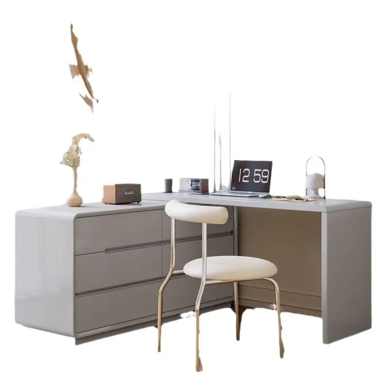 Master bedroom solid wood dresser bedroom desk minimalist style large capacity makeup table