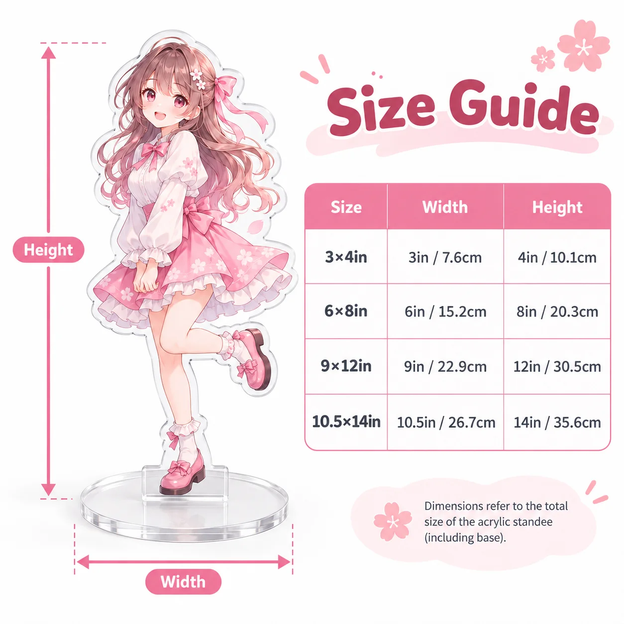 Personalized Acrylic Standee, Custom Acrylic Display, 3mm UV Printed Photo Cutout with Base for Desk Decor, Birthdays and Gifts