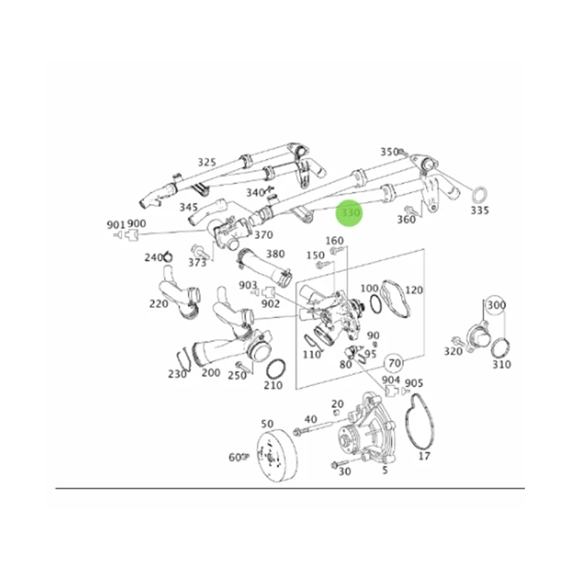 A2712002452 r4 m271 heater supply pipe