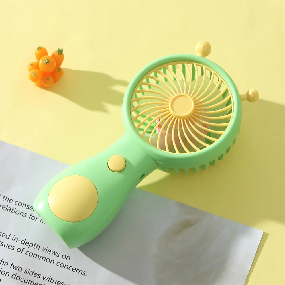 Cute Charging Fan Handheld Mini Portable USB Charging Handheld Mini Fan Household Outdoor Pocket Compact Fan