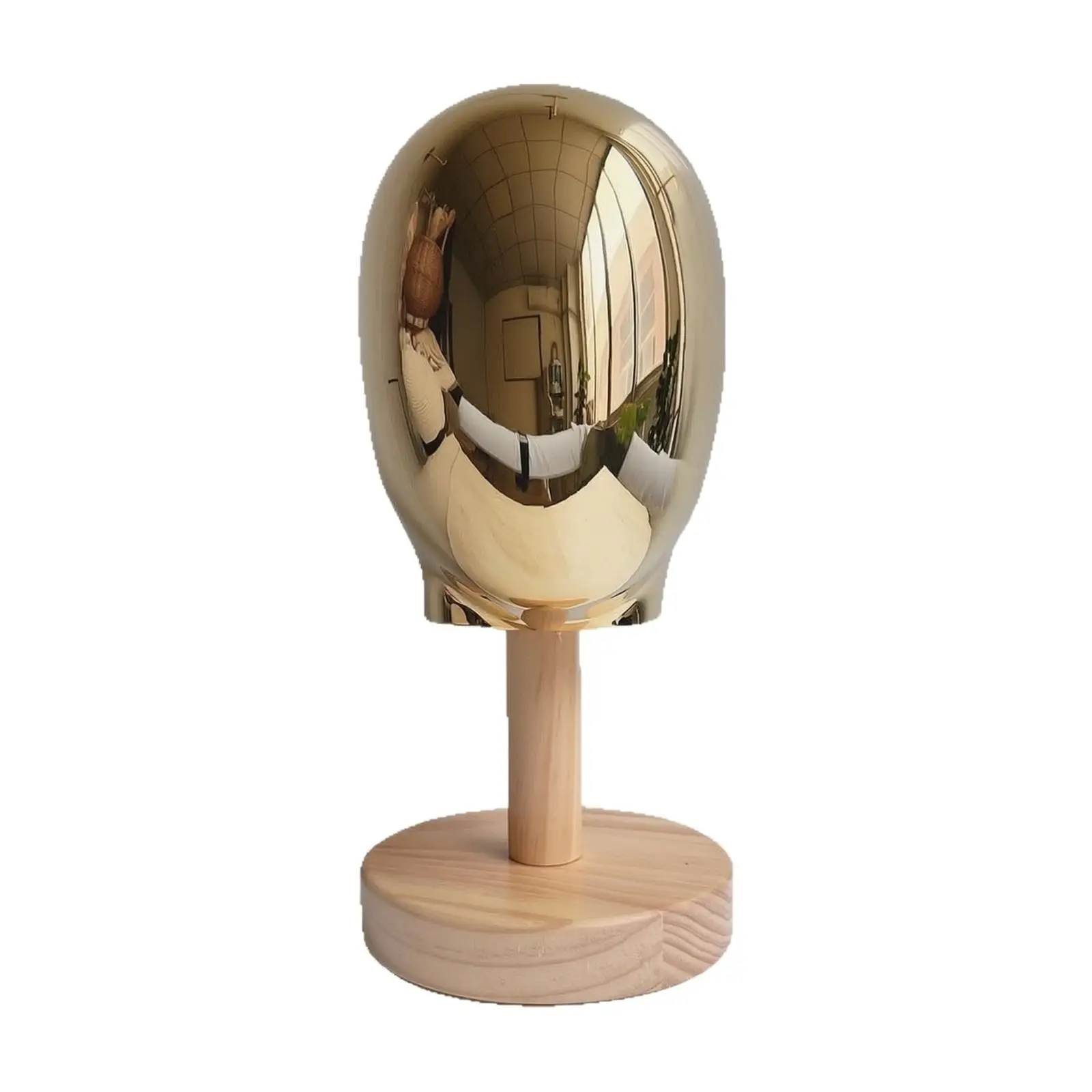 Mannequin Head Hat Rack Display Stand Wooden Base Portable Head Form for Wig and Headpiece Show