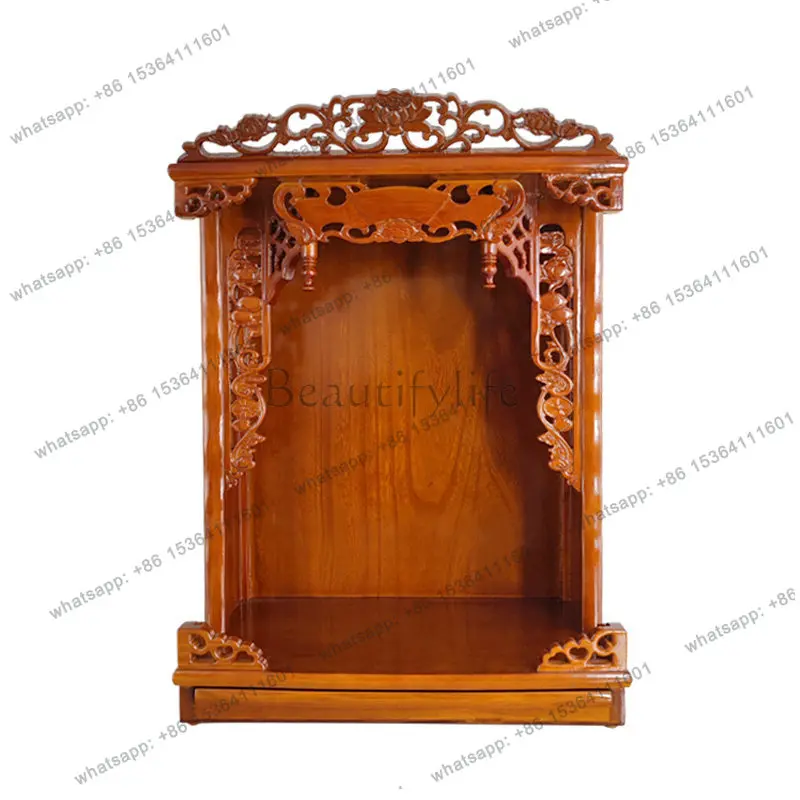 Offering table Buddhist table household incense case Bodhisattva cabinet Offering table wall-mounted