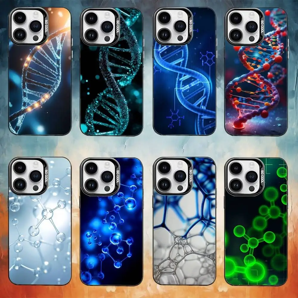 

Biology D-N-A Science Phone Case Color Silver Shell For IPhone 17 16 15 14 13 12 11 Pro Max Plus