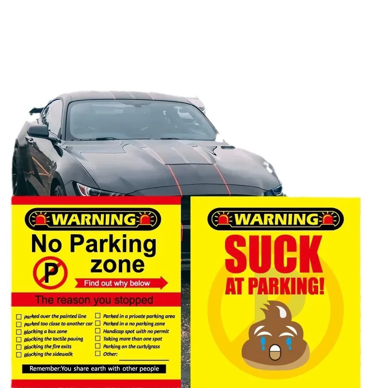 50 carte di parcheggio cattive, nessun parcheggio, divertenti carte di viololazione di parcheggio umoristiche in cartone con motivi multi-violazione, avvisa la carta