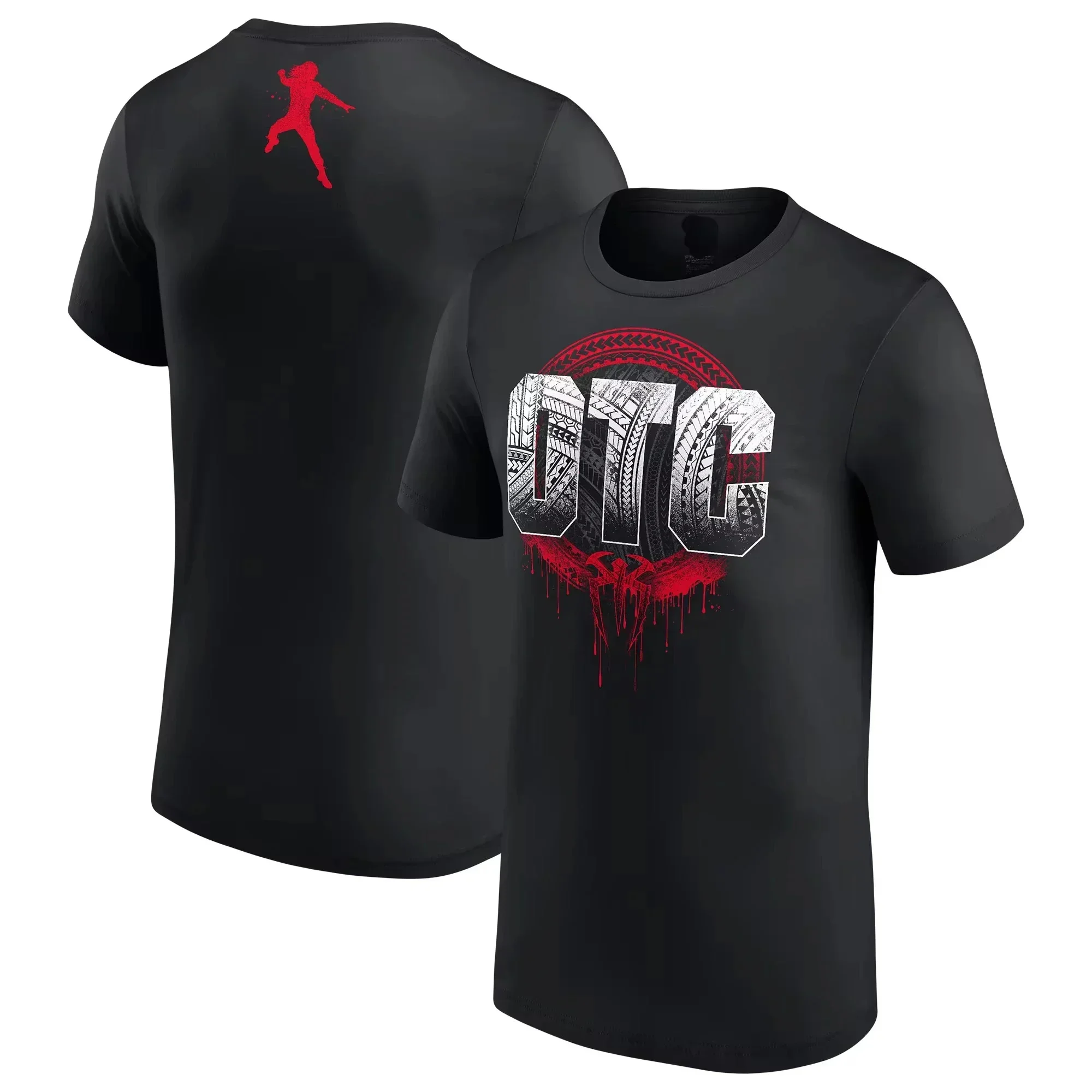 25 الصيف ثلاثية الأبعاد الرومانية عهد OTC WWE CM الشرير المصارع طباعة الرجال تي شيرت الرياضة في الهواء الطلق اللياقة البدنية التجفيف السريع تنفس الملابس